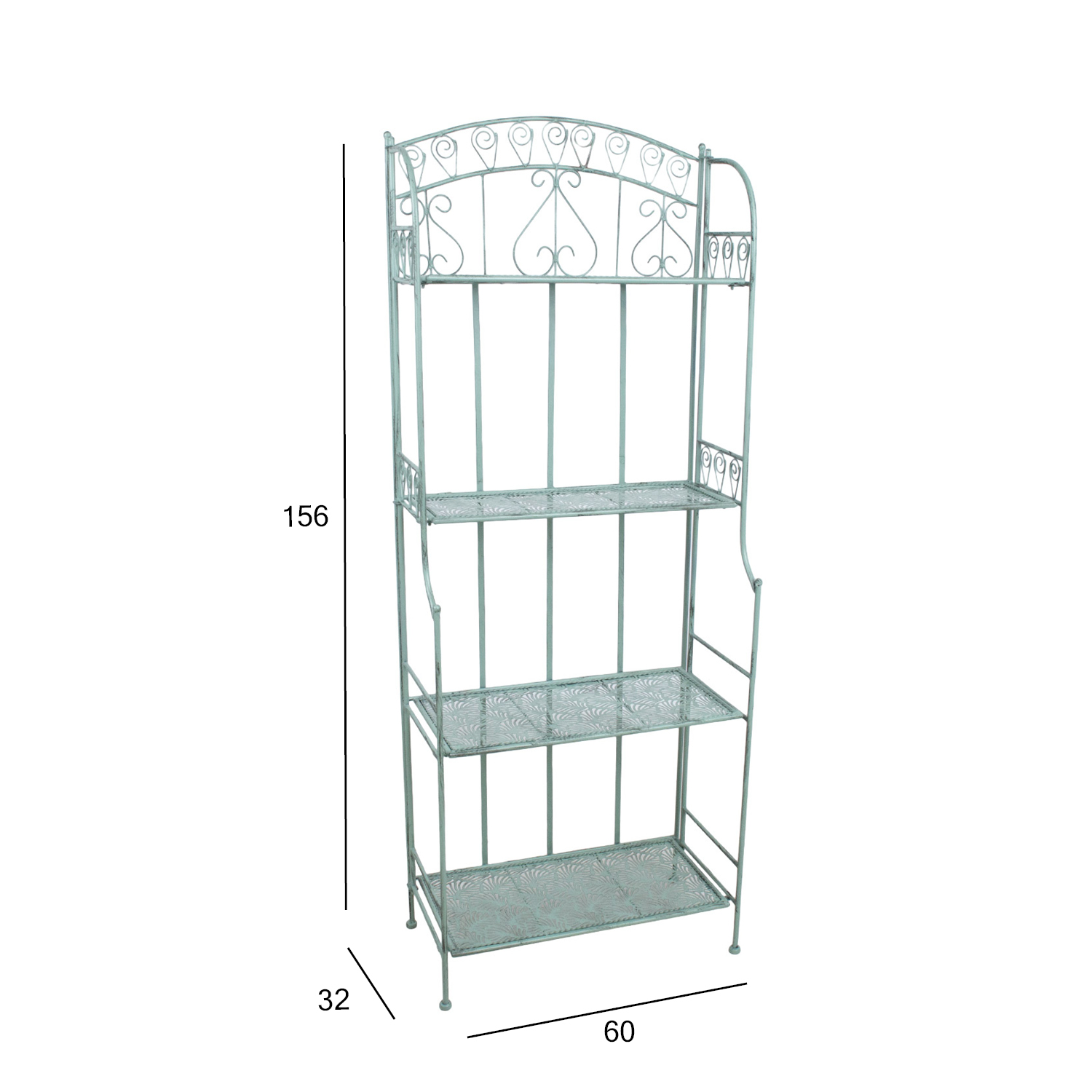 Riiul MINT 60x32xH156cm, antiikroheline metall - Image 3