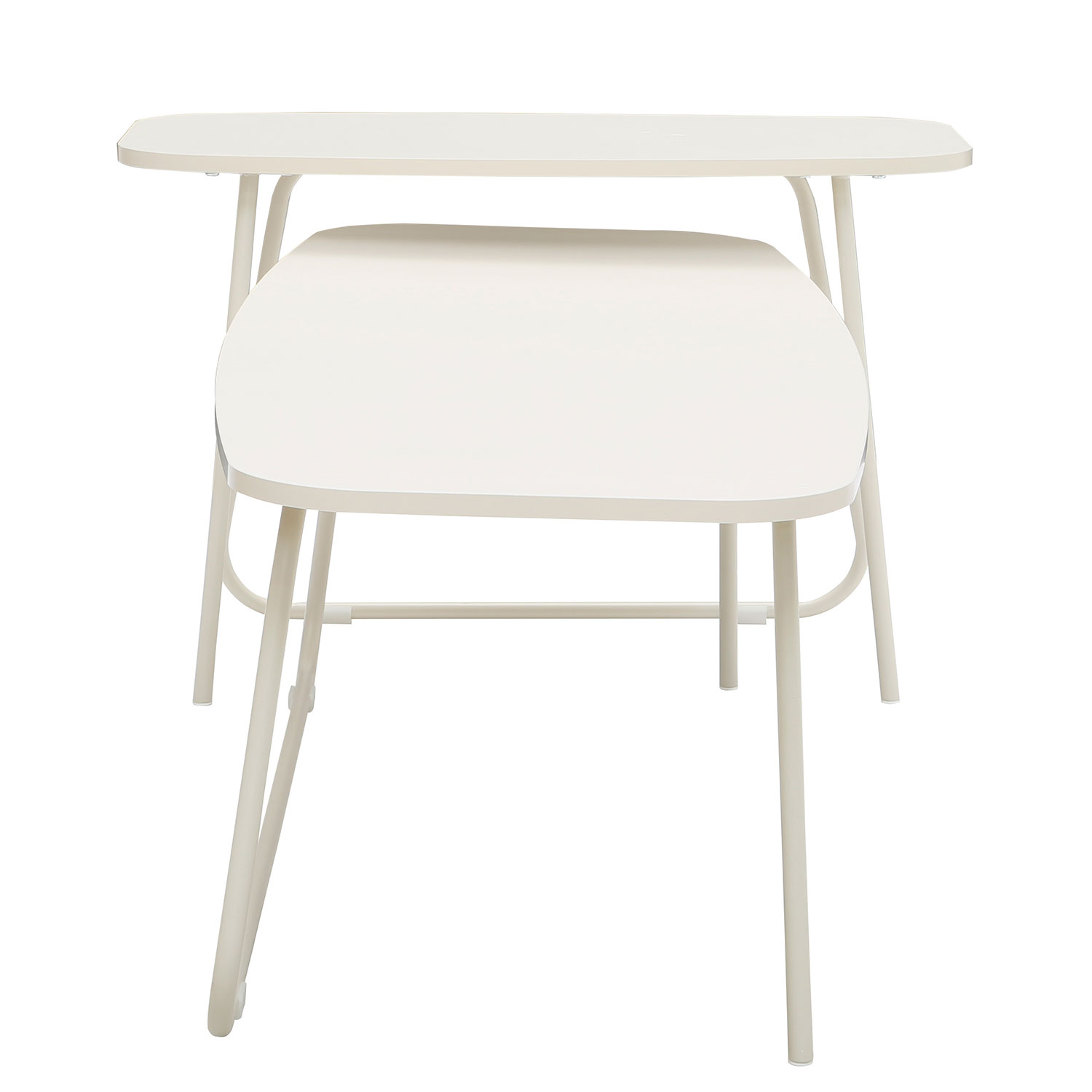Diivanilaud DUO 2tk 120x48xH40cm, 75x40xH48cm, hele puit/beež - Image 2
