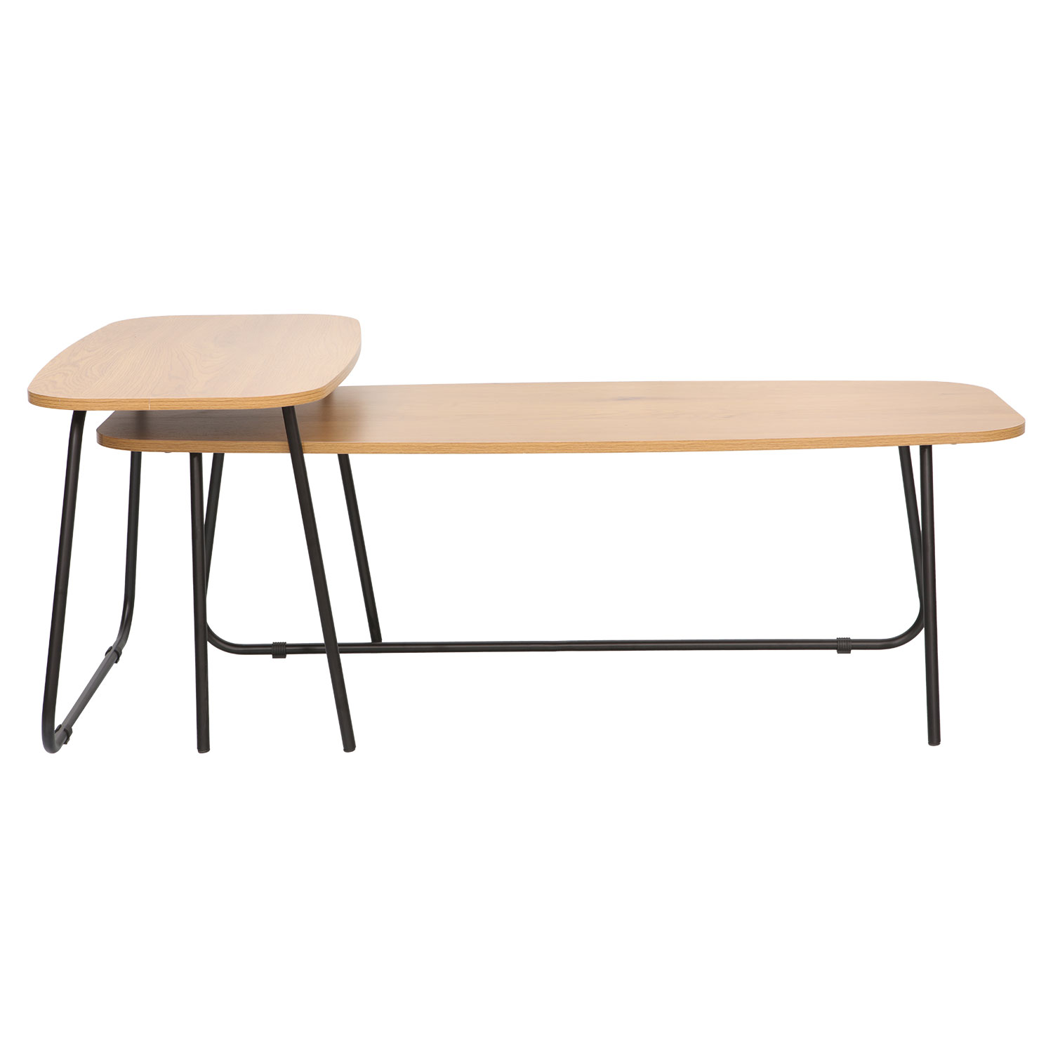 Diivanilaud DUO 2tk 120x48xH40cm, 75x40xH48cm, saar/must - Image 2