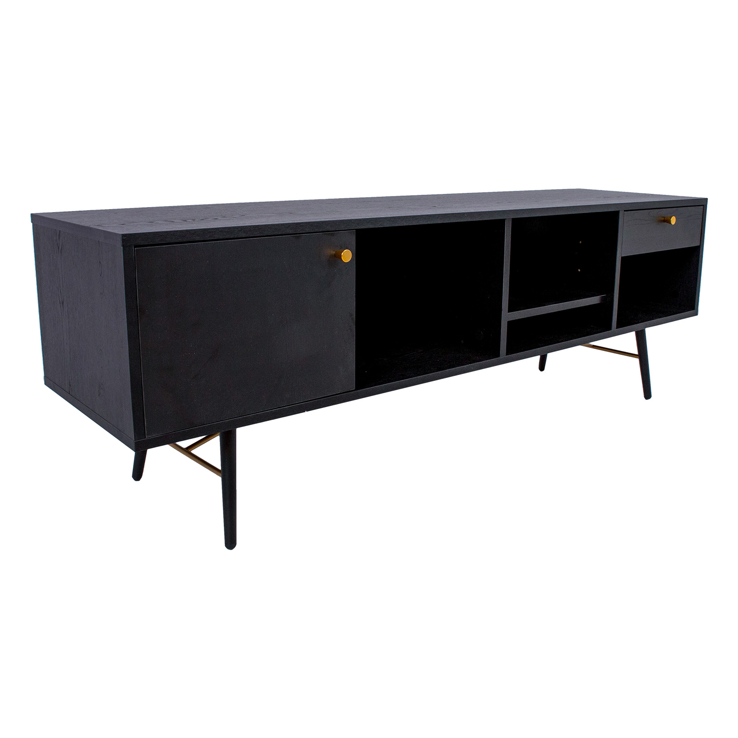 TV-laud LUXEMBOURG 150x40xH50cm, must - Image 2