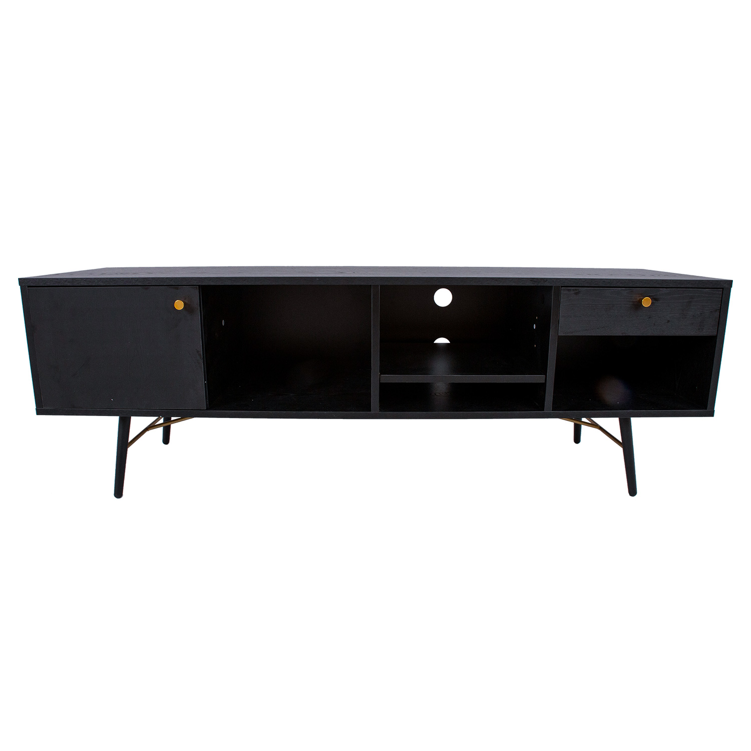 TV-laud LUXEMBOURG 150x40xH50cm, must - Image 3