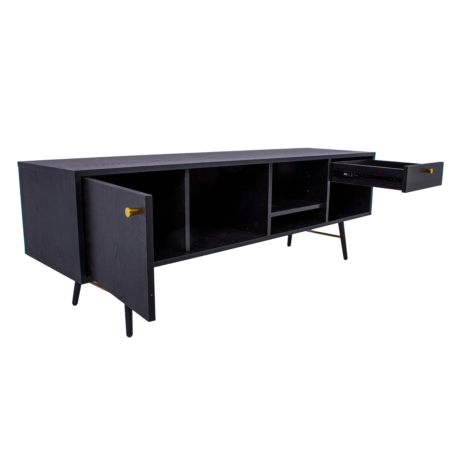 TV-laud LUXEMBOURG 150x40xH50cm, must - Image 4
