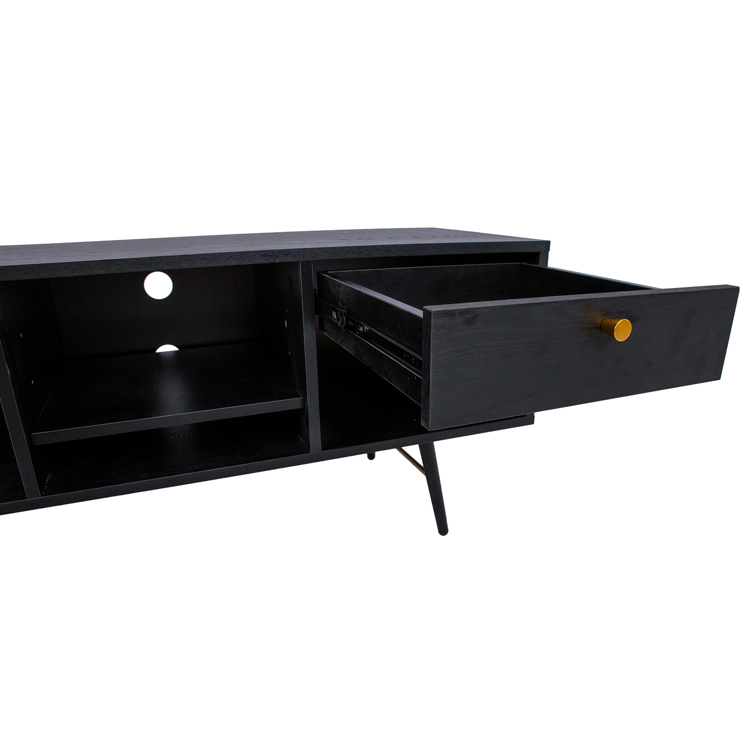 TV-laud LUXEMBOURG 150x40xH50cm, must - Image 5
