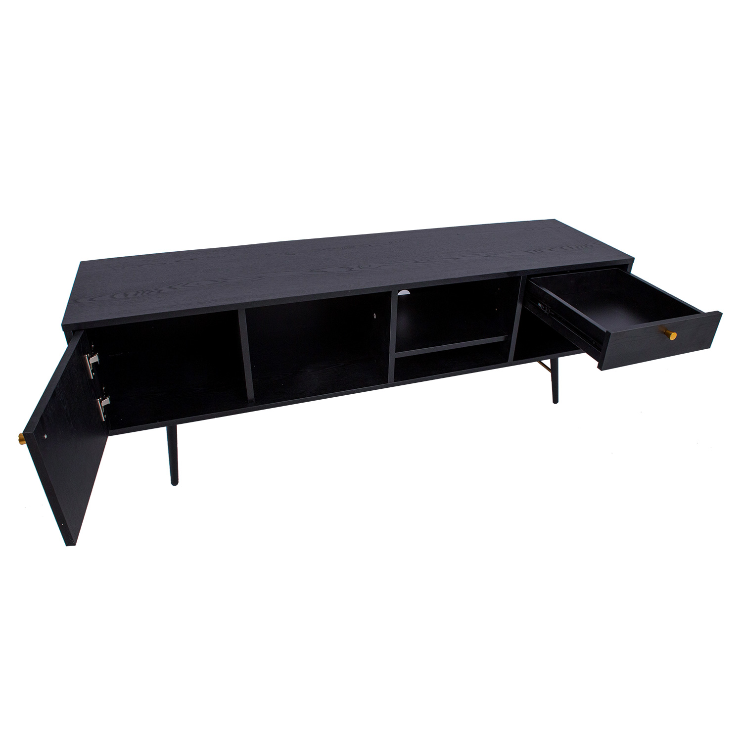 TV-laud LUXEMBOURG 150x40xH50cm, must - Image 6
