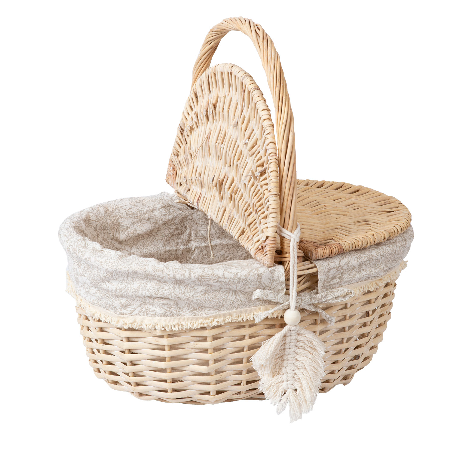 Piknikukorv WILLI TASSEL 40x32xH17/40cm - Image 2