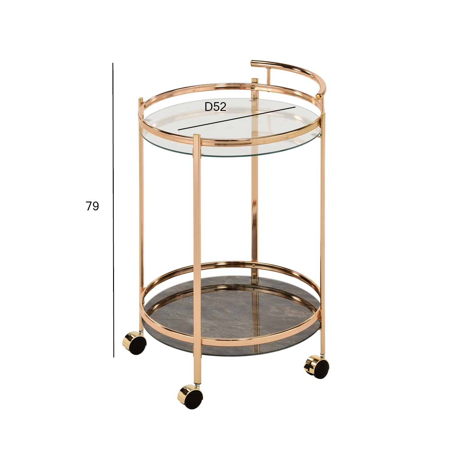 Serveerimislaud GENUA D52xH79cm, kuldne - Image 6