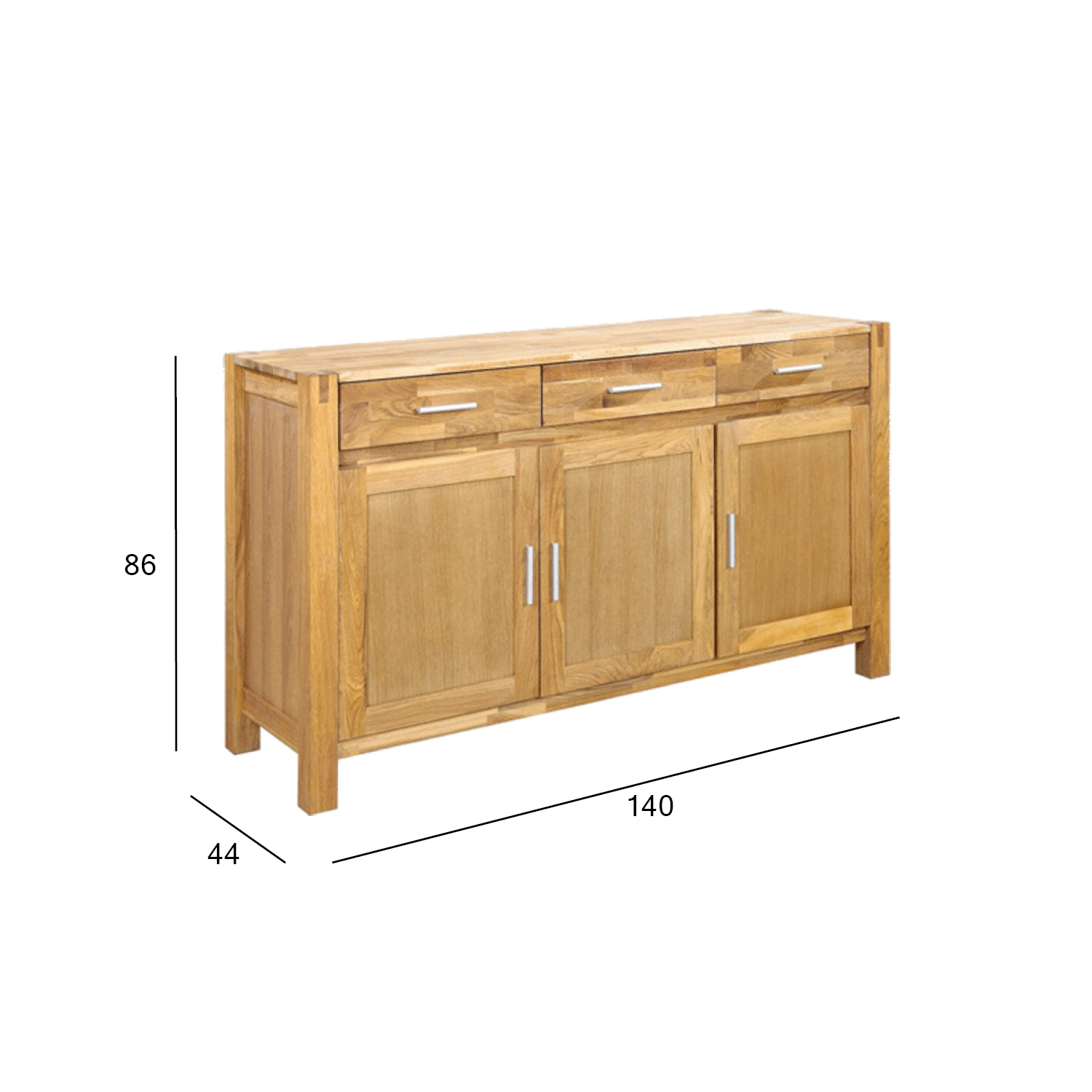 Kummut CHICAGO NEW 140x44xH86cm, tamm - Image 2