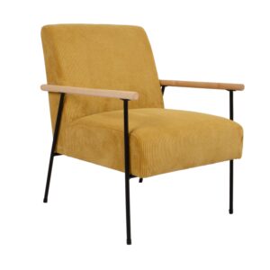 Tugitool JADE_63x75,5xH85,5cm, kollane