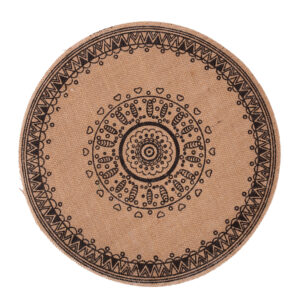 Lauamatt SUN D38cm, must trükk, mix