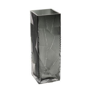 Vaas ZANA 10x10xH30cm, hall klaas