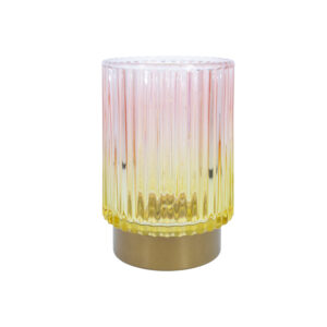 LED-valgusti WINGS AMBER H13cm roosa/kollane, taimer 6h