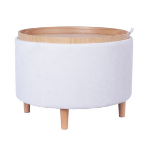 Tumba/laud HIRO D56xH42,5cm, valge, panipaigaga