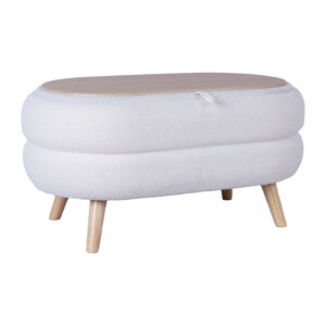 Tumba/laud HANA 87x48,5xH46cm, valge, panipaigaga