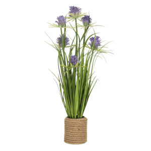Kunstlill IN GARDEN H70cm, lilla krüsanteem, rohukõrred potis