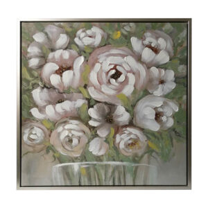Seinapilt WALLY 60x60cm, valged õied