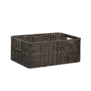 Korv BASILE 34x24xH13,5cm, tumepruun
