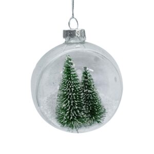 Jõuluehe JOY TREE GREEN D8cm, klaas