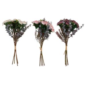 Kunstlill FLOWERLY H26cm 4tk roosid kimbus, mix