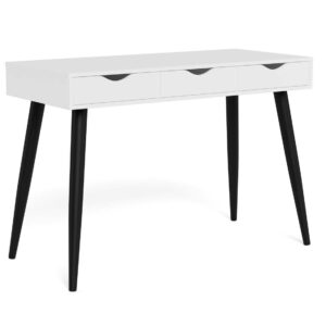 Kirjutuslaud NEPTUN 110x50xH77cm, valge/must