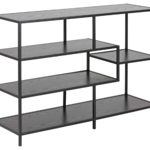 Riiul SEAFORD 114x35xH78cm, must