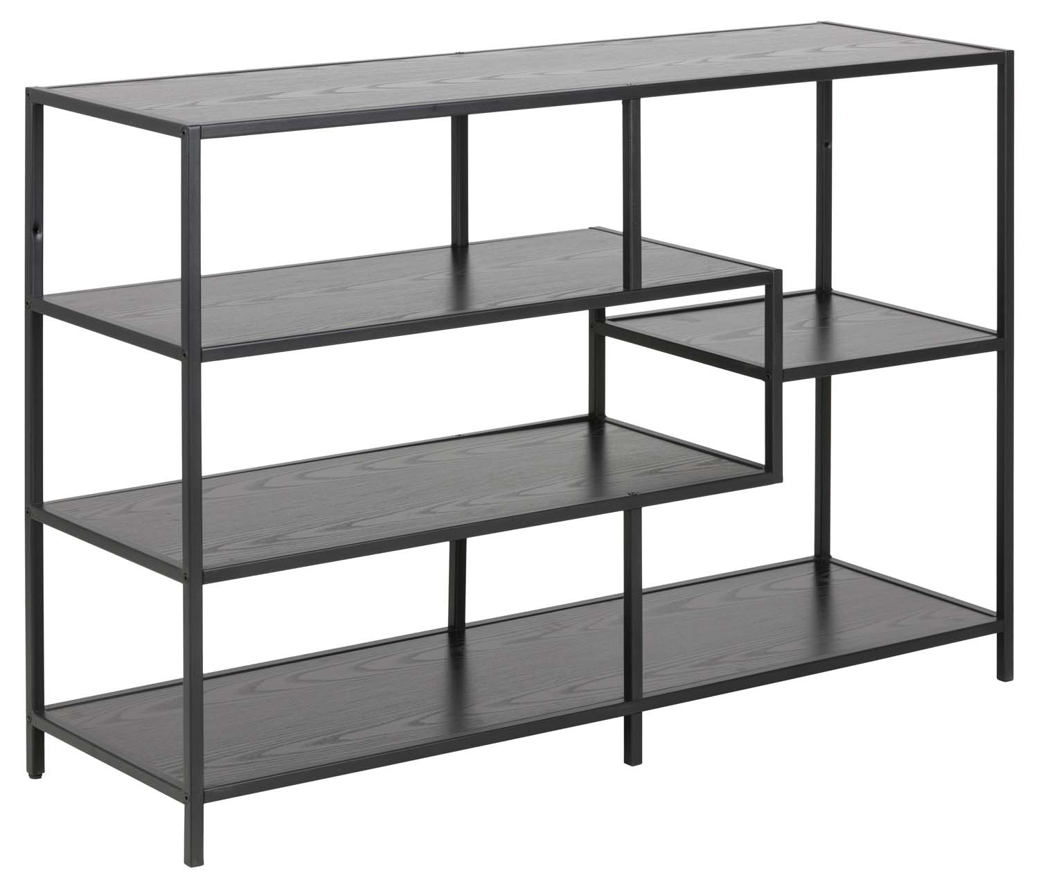 Riiul SEAFORD 114x35xH78cm, must