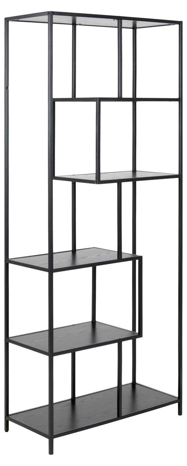 Riiul SEAFORD 77x35xH185cm, must
