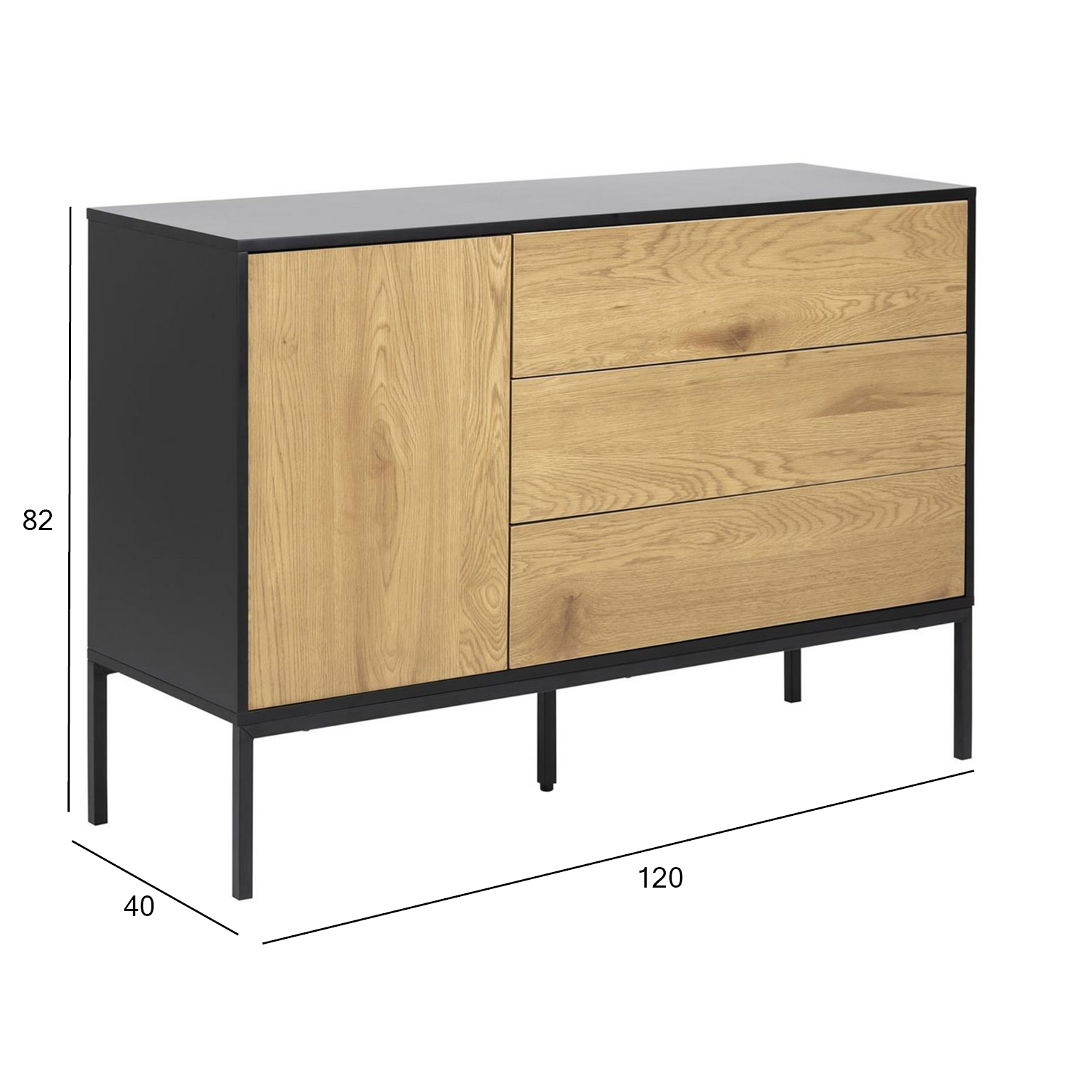Kummut SEAFORD 120x40xH82cm, tamm - Image 2