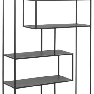 Riiul SEAFORD 114x35xH185cm, must