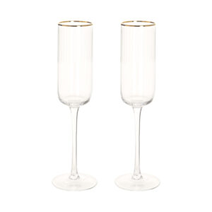 Vahuveinipokaalid GOLD RIM 2tk H24,1cm, 270ml