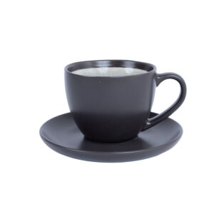 Tass/alustaldrik RITA 300ml, must/hall