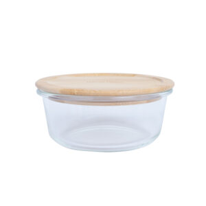 Kauss BOXY D15xH6cm 620ml, klaas, bambus