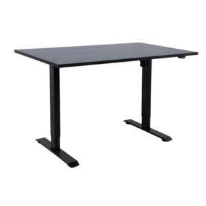 Töölaud ERGO 1-mootoriga 140x80xH71-121cm, must