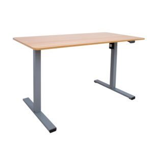 Töölaud ERGO OPTIMAL 1-mootoriga 120x60xH71-116cm, tamm/hõbehall