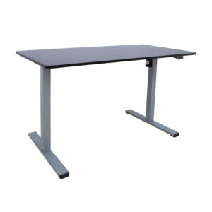 Töölaud ERGO OPTIMAL 1-mootoriga 120x60xH71-116cm, must/hõbehall