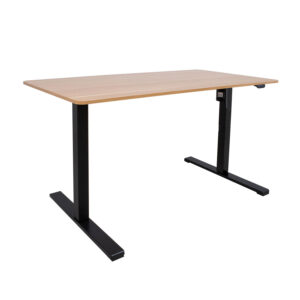 Töölaud ERGO OPTIMAL 1-mootoriga 120x60xH71-116cm, tamm/must
