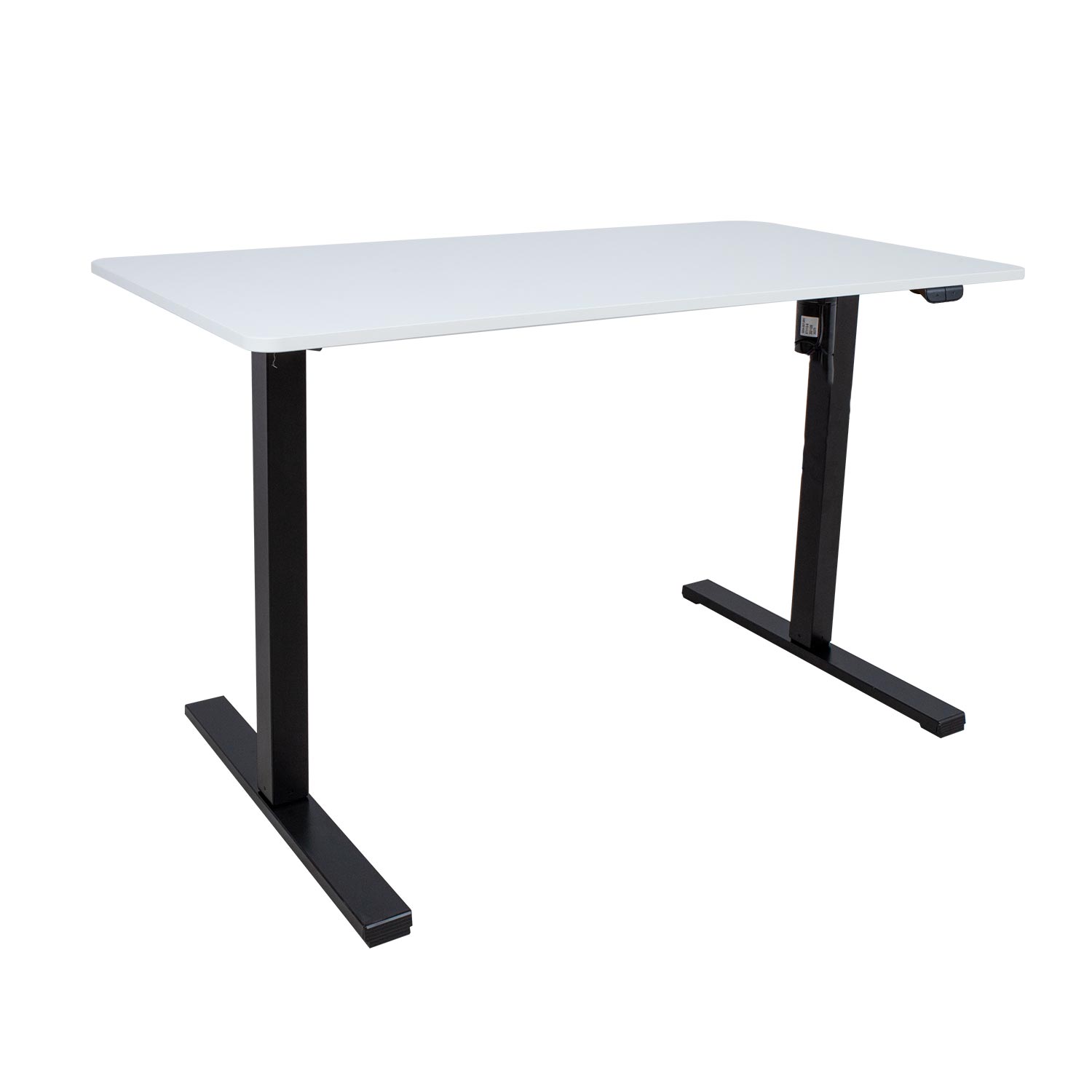 Töölaud ERGO OPTIMAL 1-mootoriga 120x60xH71-116cm, valge/must