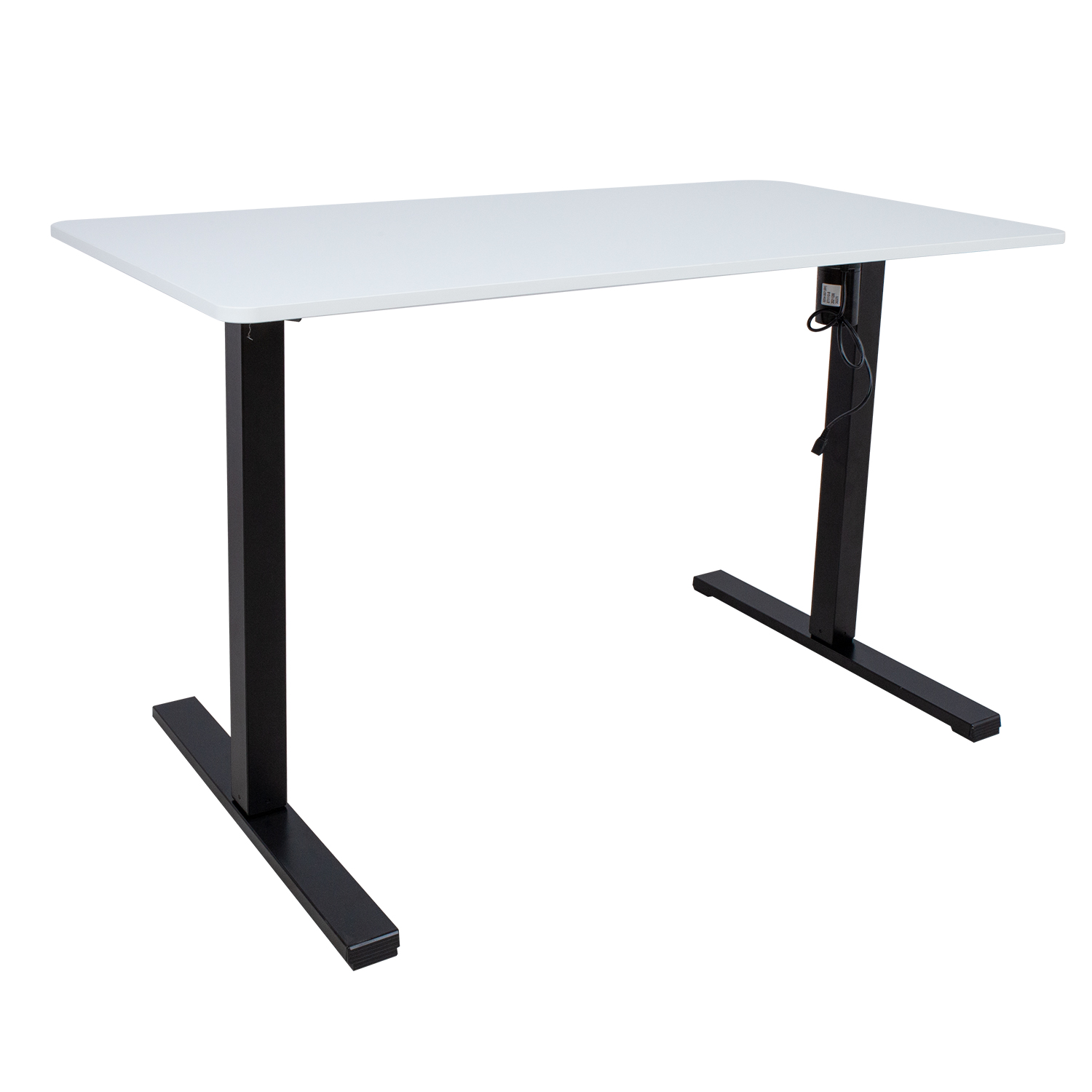 Töölaud ERGO OPTIMAL 1-mootoriga 120x60xH71-116cm, valge/must - Image 2