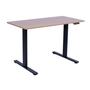 Töölaud ERGO FIT 1-mootoriga 120x60xH71,5-116cm, tamm/must