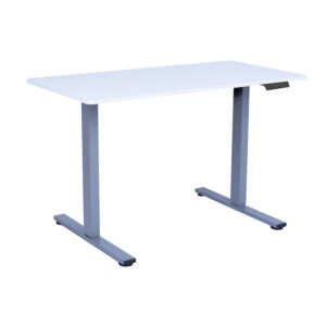 Töölaud ERGO FIT 1-mootoriga 120x60xH71,5-116cm, valge/hõbehall