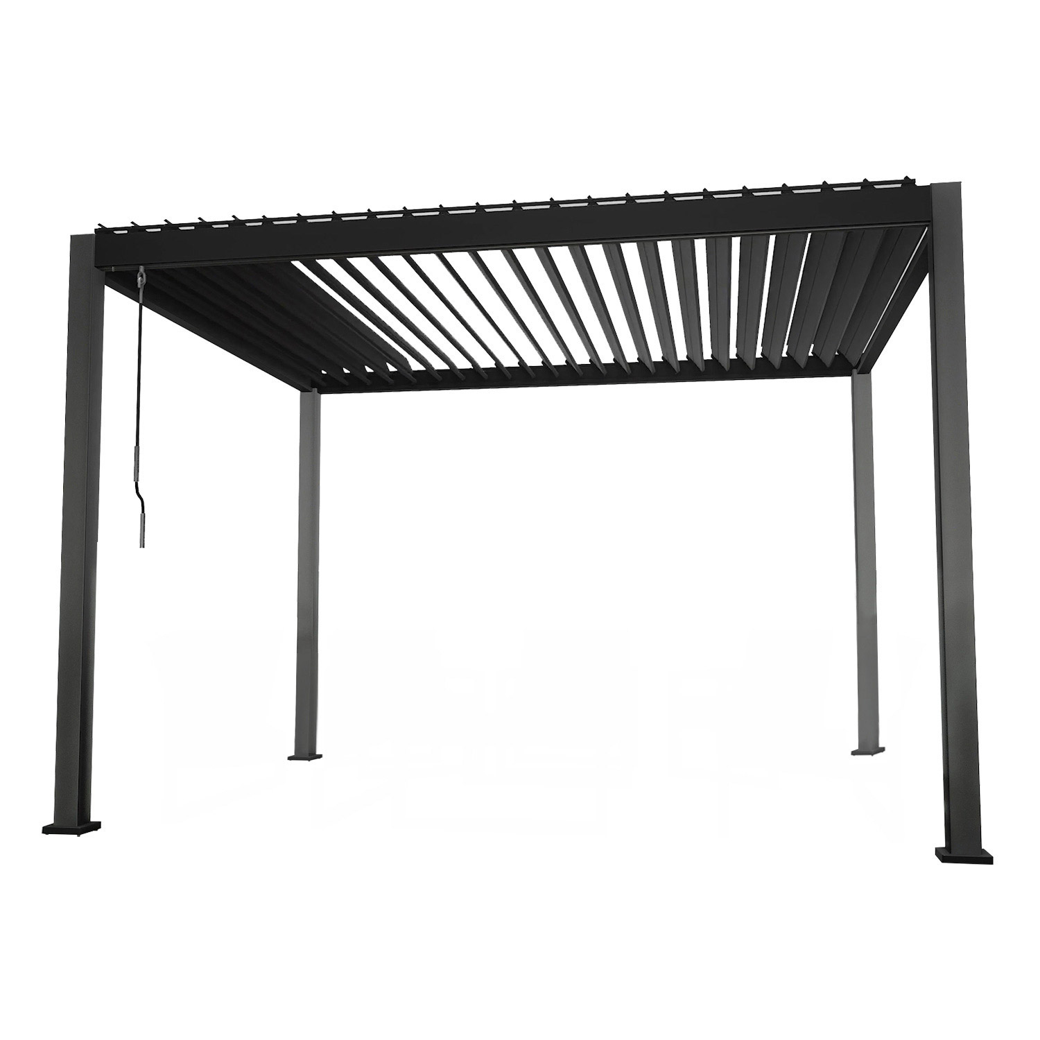 Varikatus MIRADOR-111 3x4m textilene seintega, tumehall - Image 3