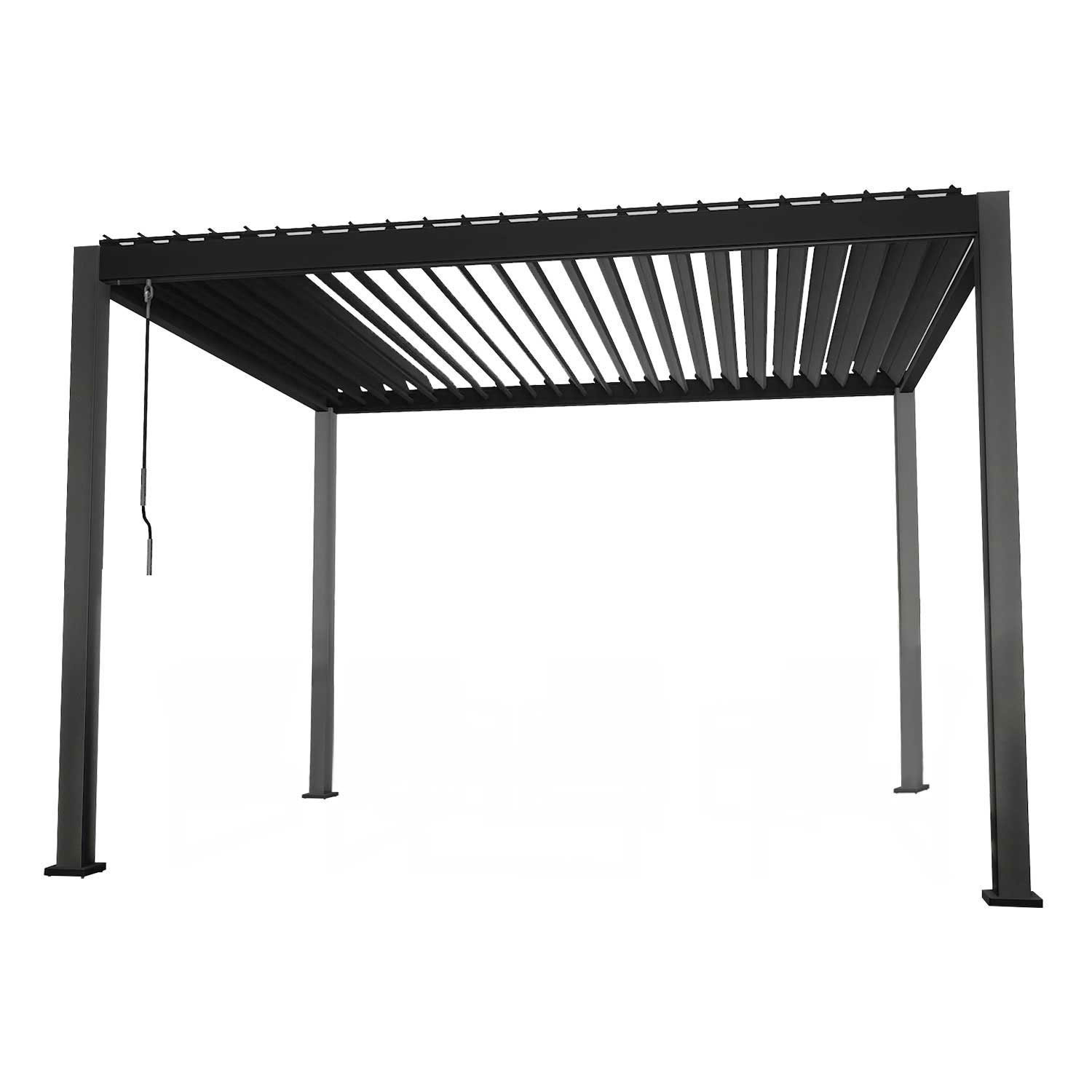 Varikatus MIRADOR-111 3x4m klaasist lükandseintega, tumehall - Image 2
