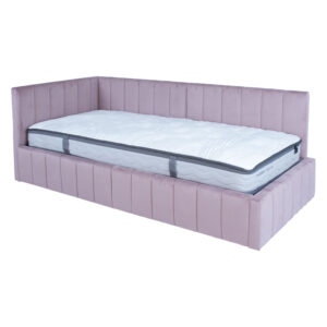 Voodi JASPER 90x200cm, madratsiga HARMONY DUO, roosa