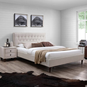 Voodi EMILIA 180x200cm, madratsiga HARMONY TOP, beež