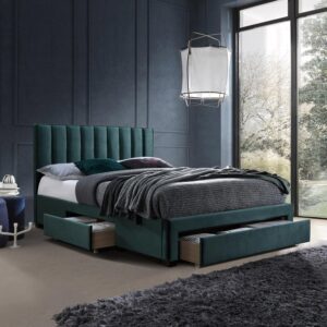 Voodi GRACE madratsiga HARMONY DUO SEASON  160x200cm, roheline