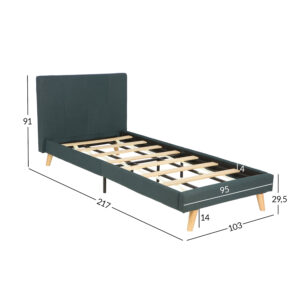 Voodi JUNO 90x200cm, madratsiga KUKA DUO